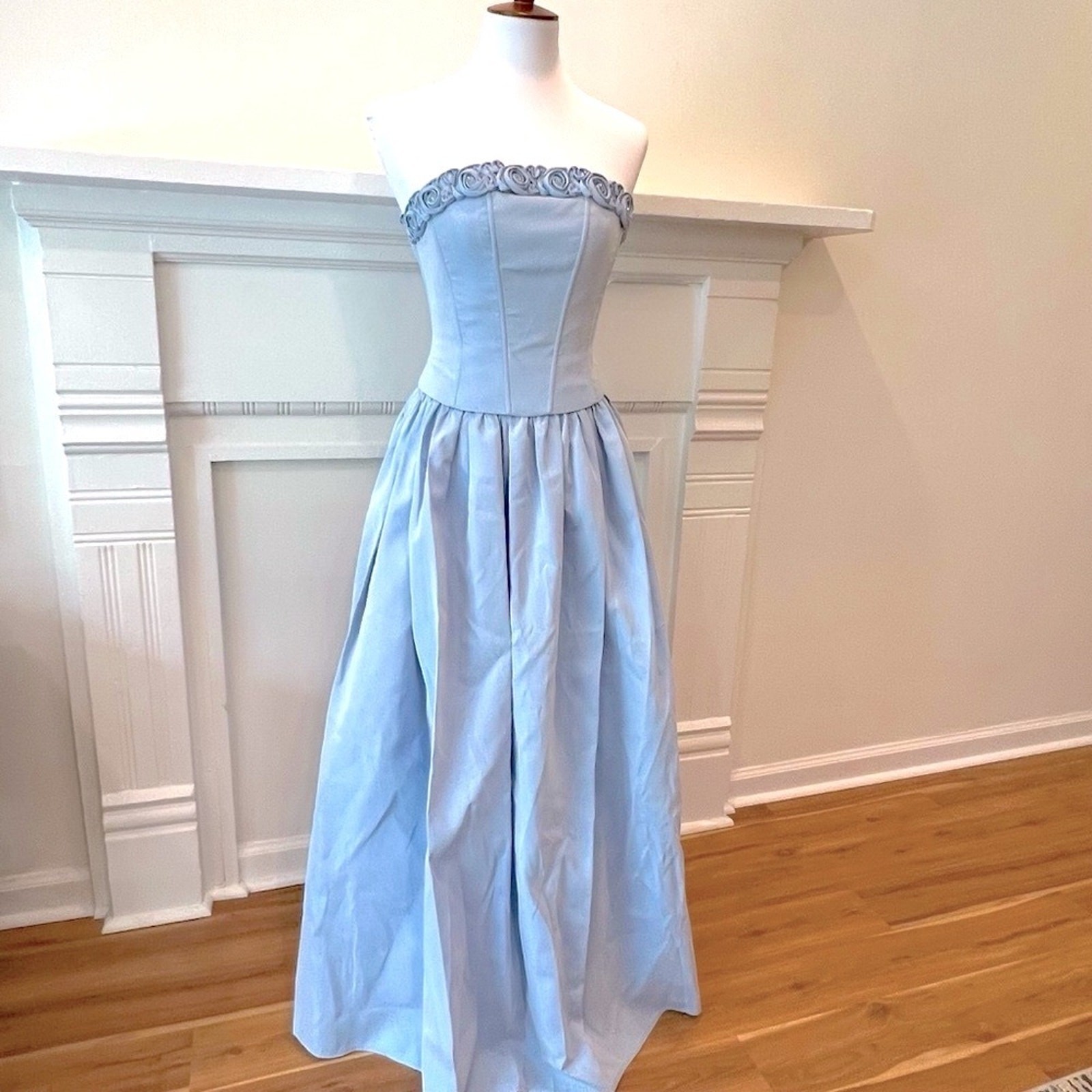 Vintage XS Formal Dress Mcclintock Gunne Sax Strapless Gown Fairy Princess Hoco