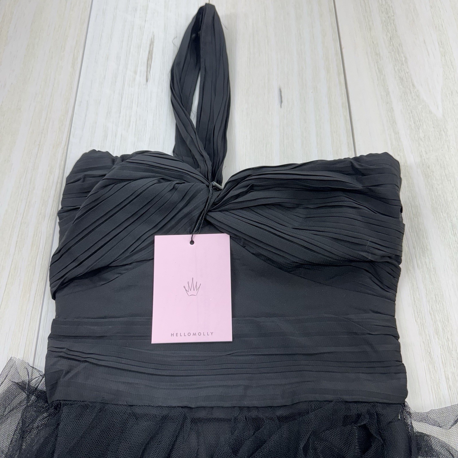 Hello Molly LAVISH STYLE TULLE MAXI Black Evening DRESS Sleeveless Size US 2/XS