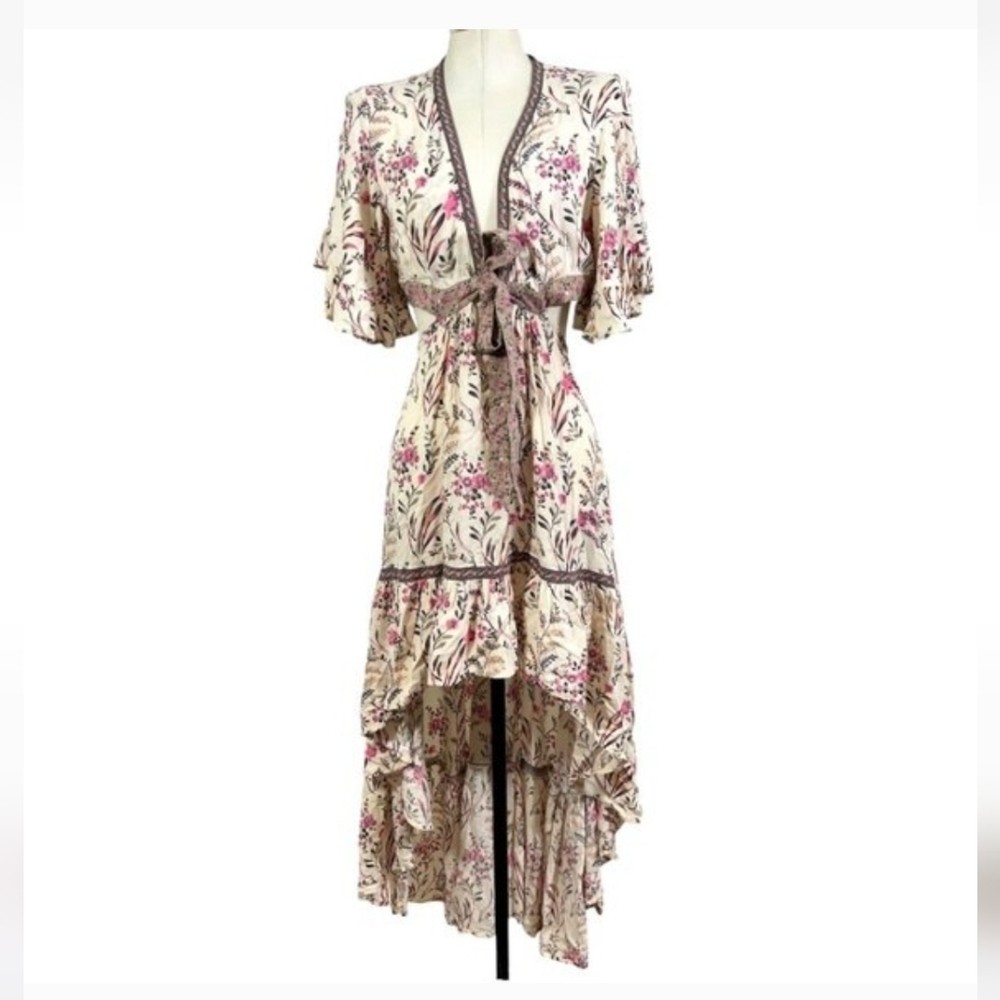 Spell & The Gypsy Maisie Bambi Hi Low Floral Dress Size Large Pre-Loved
