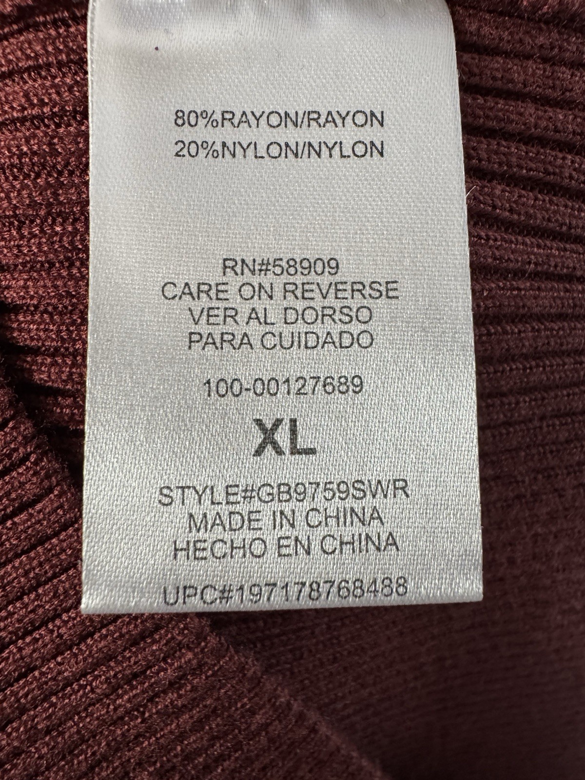 NWT Womens Elegant Gianni Bini Ribbed Sweater Dress winter spring XL maroon