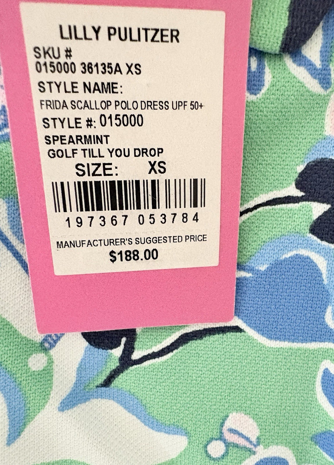 Lilly Pulitzer Frida Scallop Polo Dress Spearmint Golf XS NWT