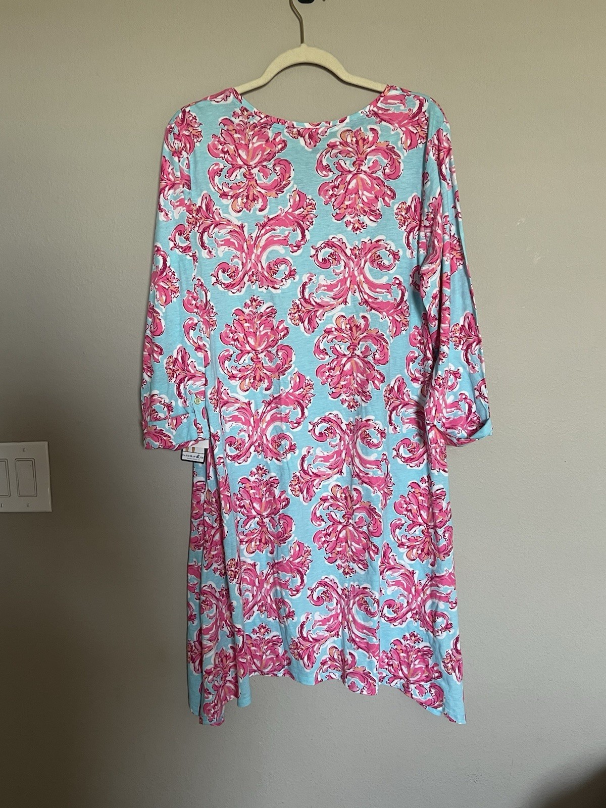 Caribbean Joe NWT Tropical Resort Shift Dress XL Coastal Preppy Summer Chic