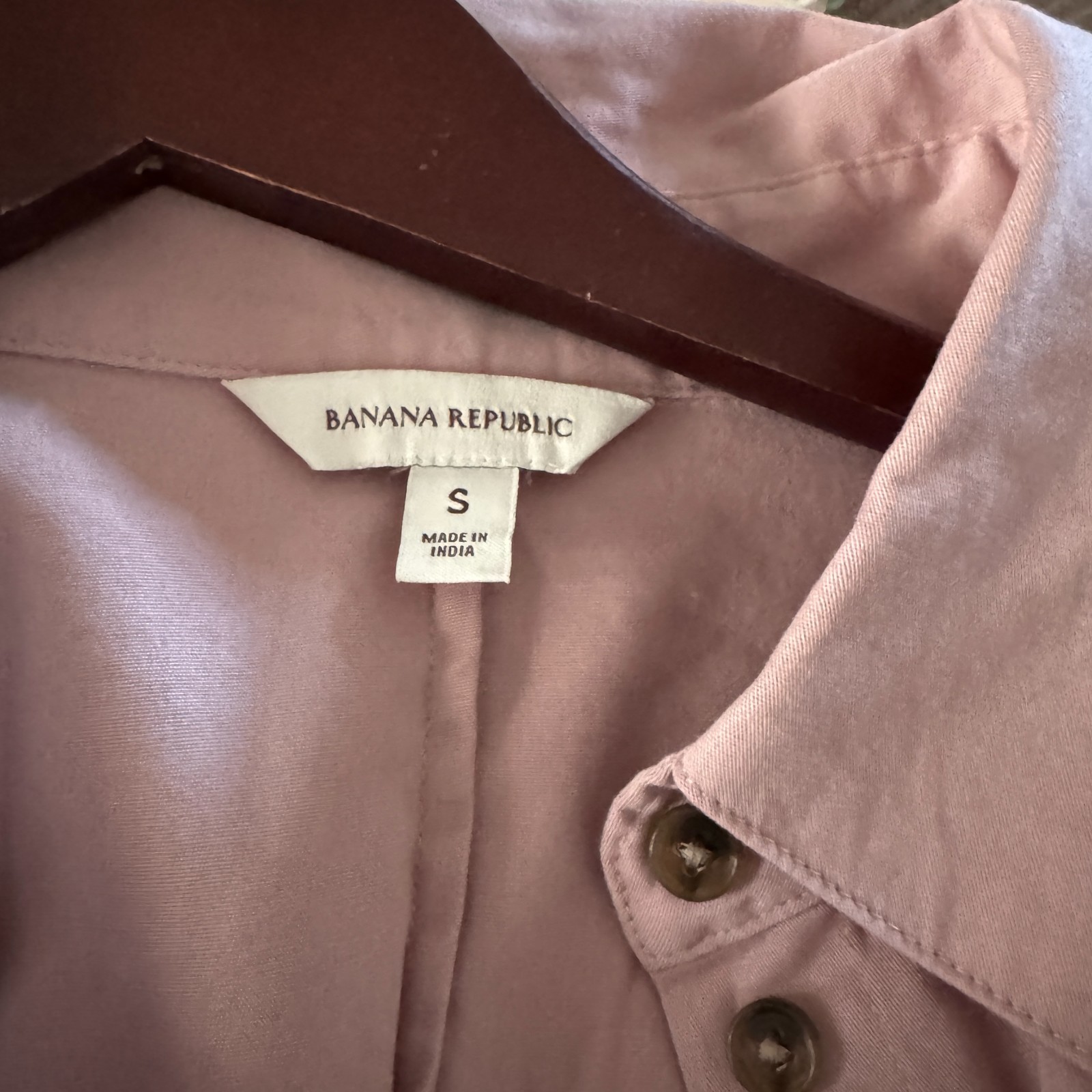 Banana Republic Pink Pintuck Maxi Shirt Dress Fit Flare Cotton Small Minimalist