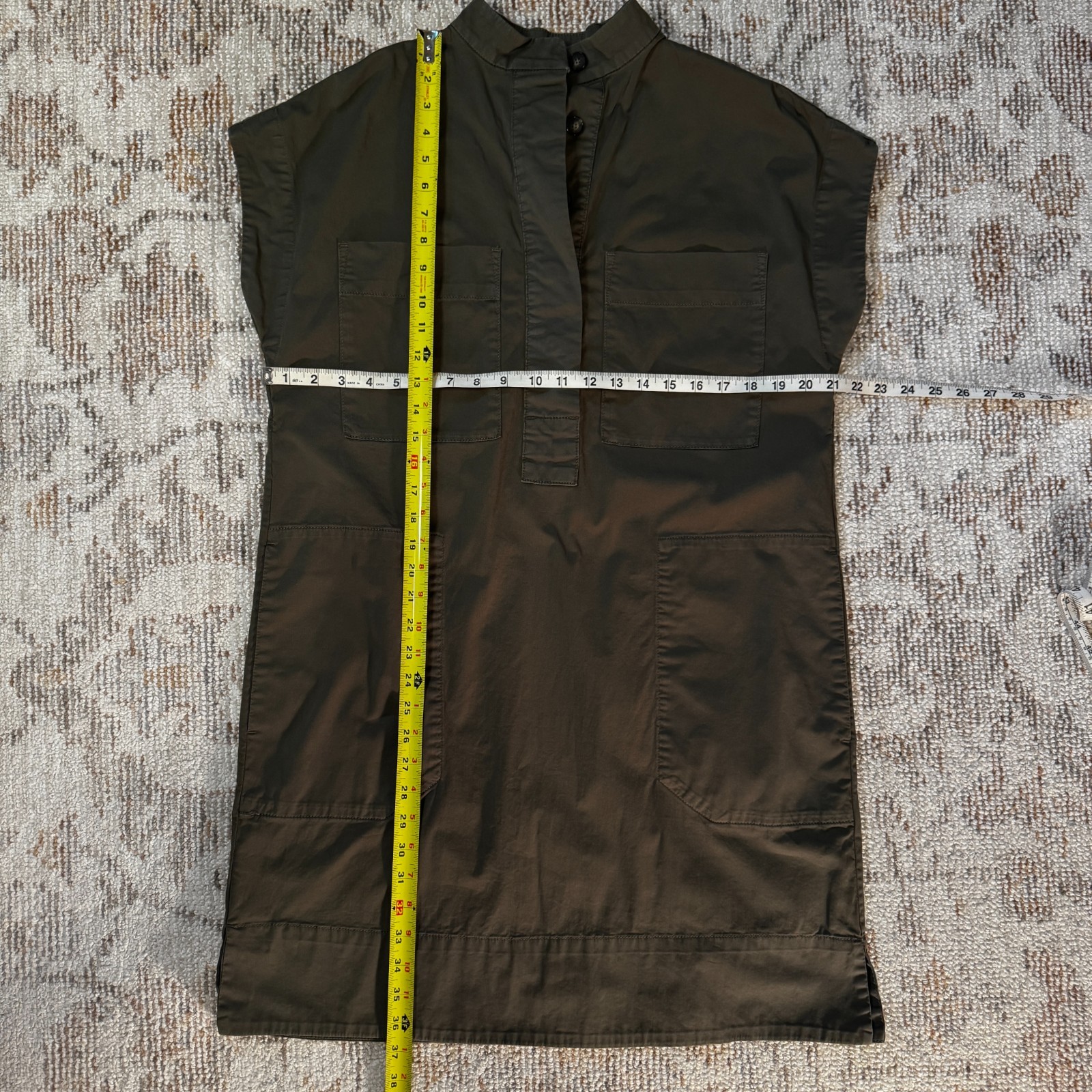 EVERLANE 2026 Easy Workwear Dress Olive Green Oversized Women’s Size Small
