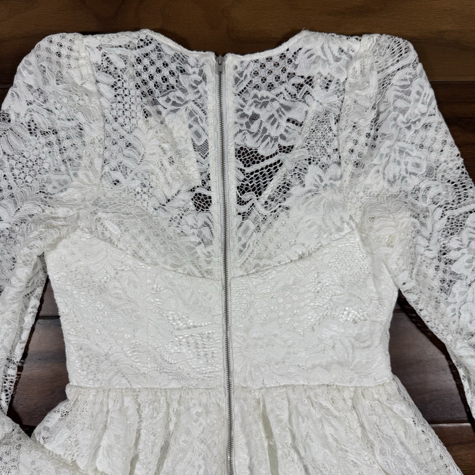 Bardot Size US 10 / XL / UK 14 / EU 42 Ivory Ellie Lace Corset Mini Dress