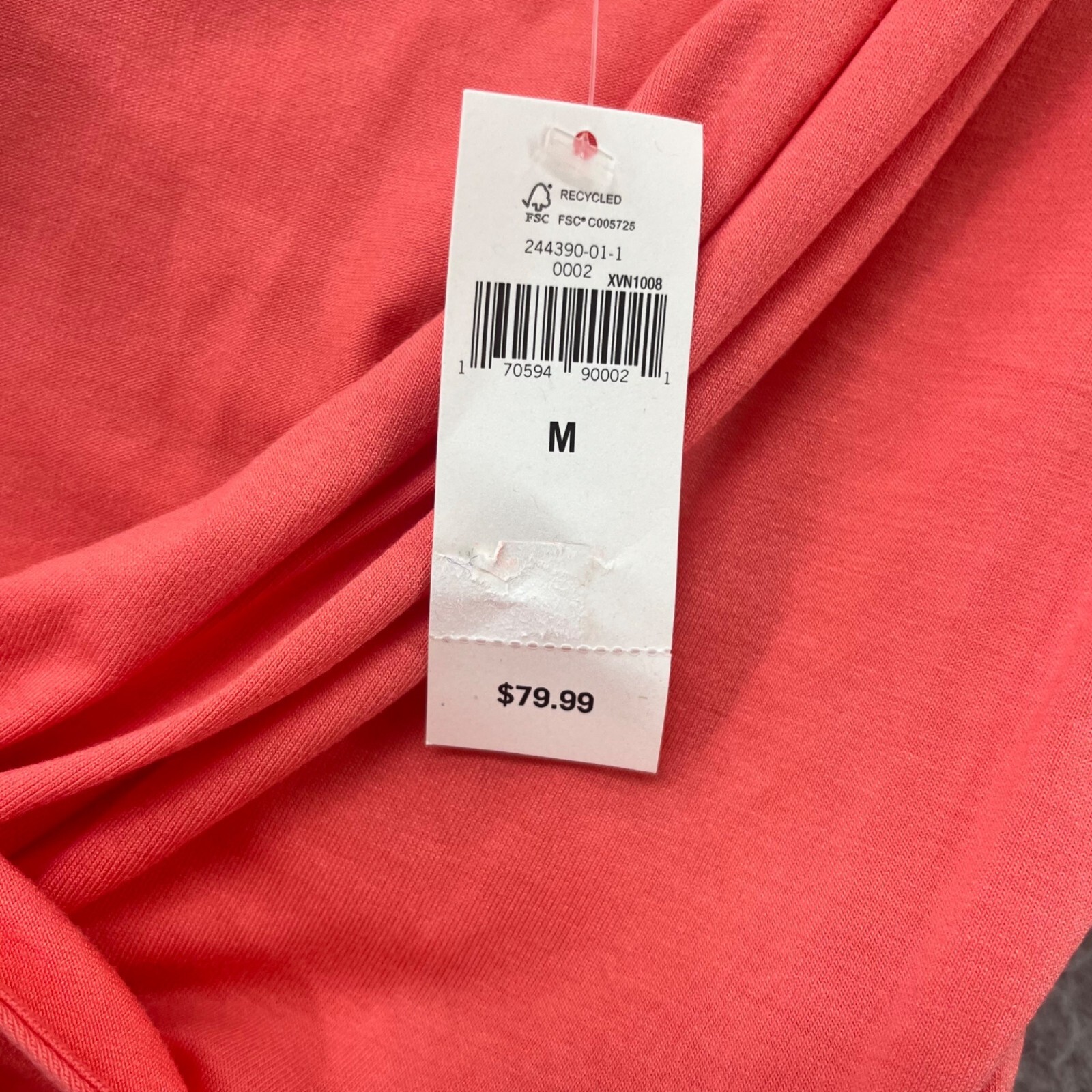 Banana Republic Goddess Dress Light Coral Cross Front Sleeveless Faux Wrap Sz M