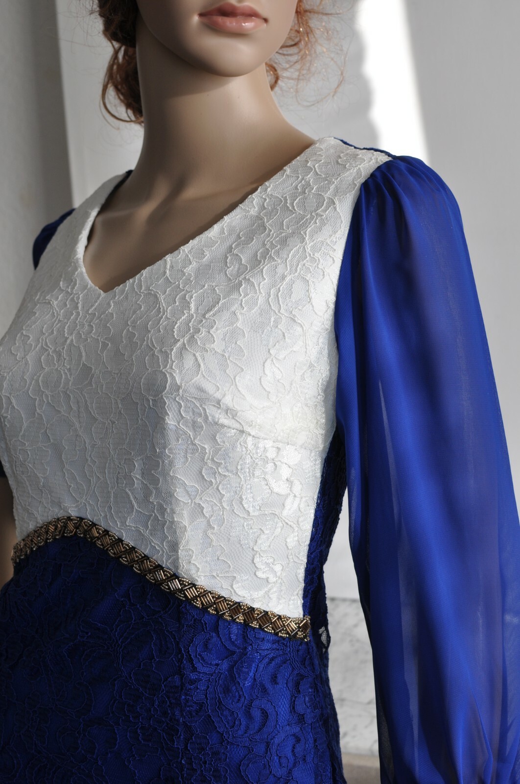 Creativity Party Cocktailkleid Spitzen Abend Kleid Royal Blau 36 bezaubernd
