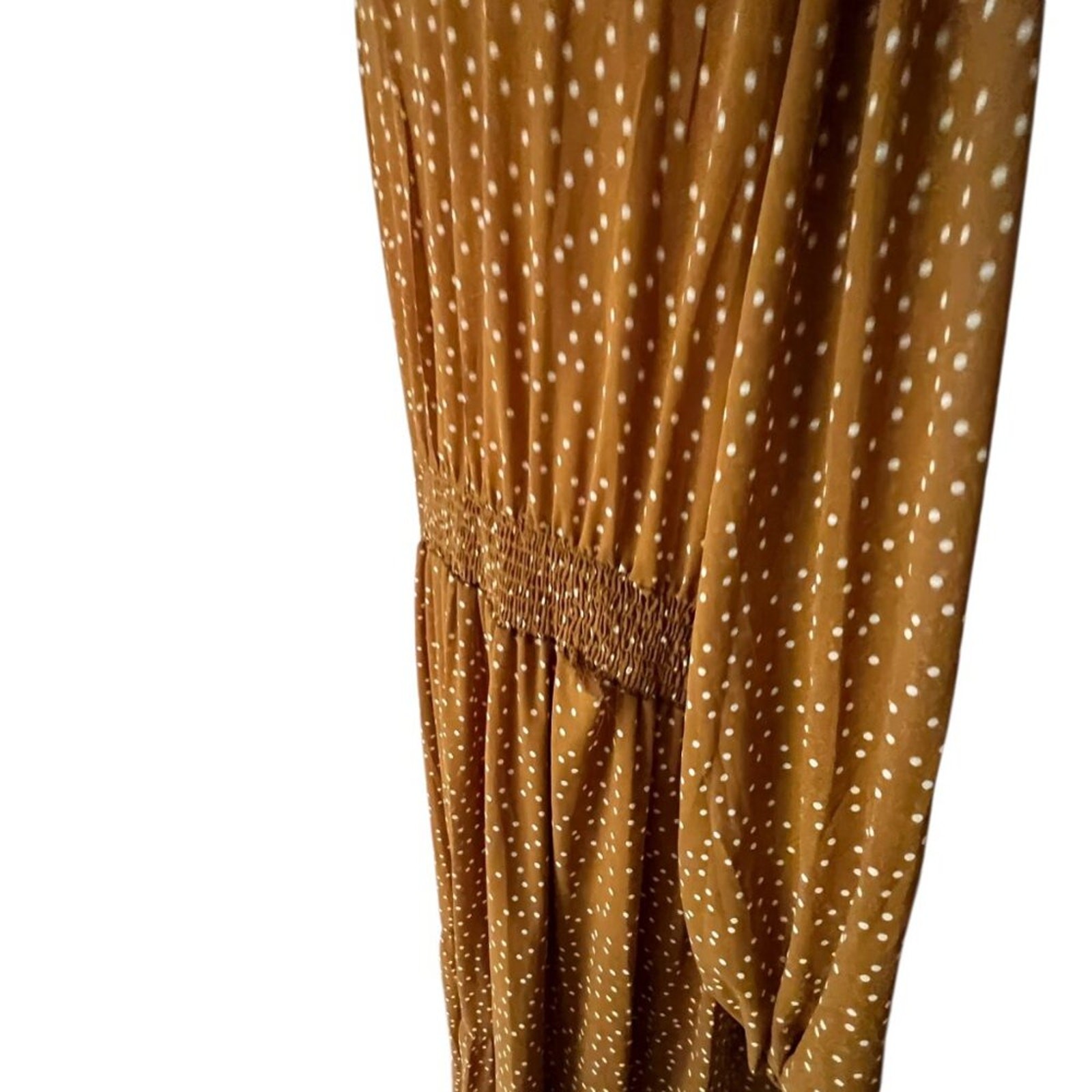 Plus Size Fall Maxi Dress 18 Boho 3X Embroidered Long Polka Dot Elastic waist