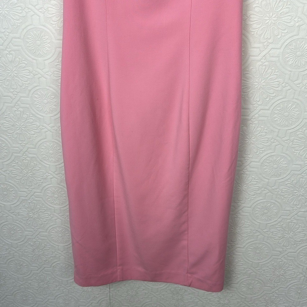 Black Halo Asymmetrical Light Pink Blaze Sheath Dress Sleeveless Collar Career
