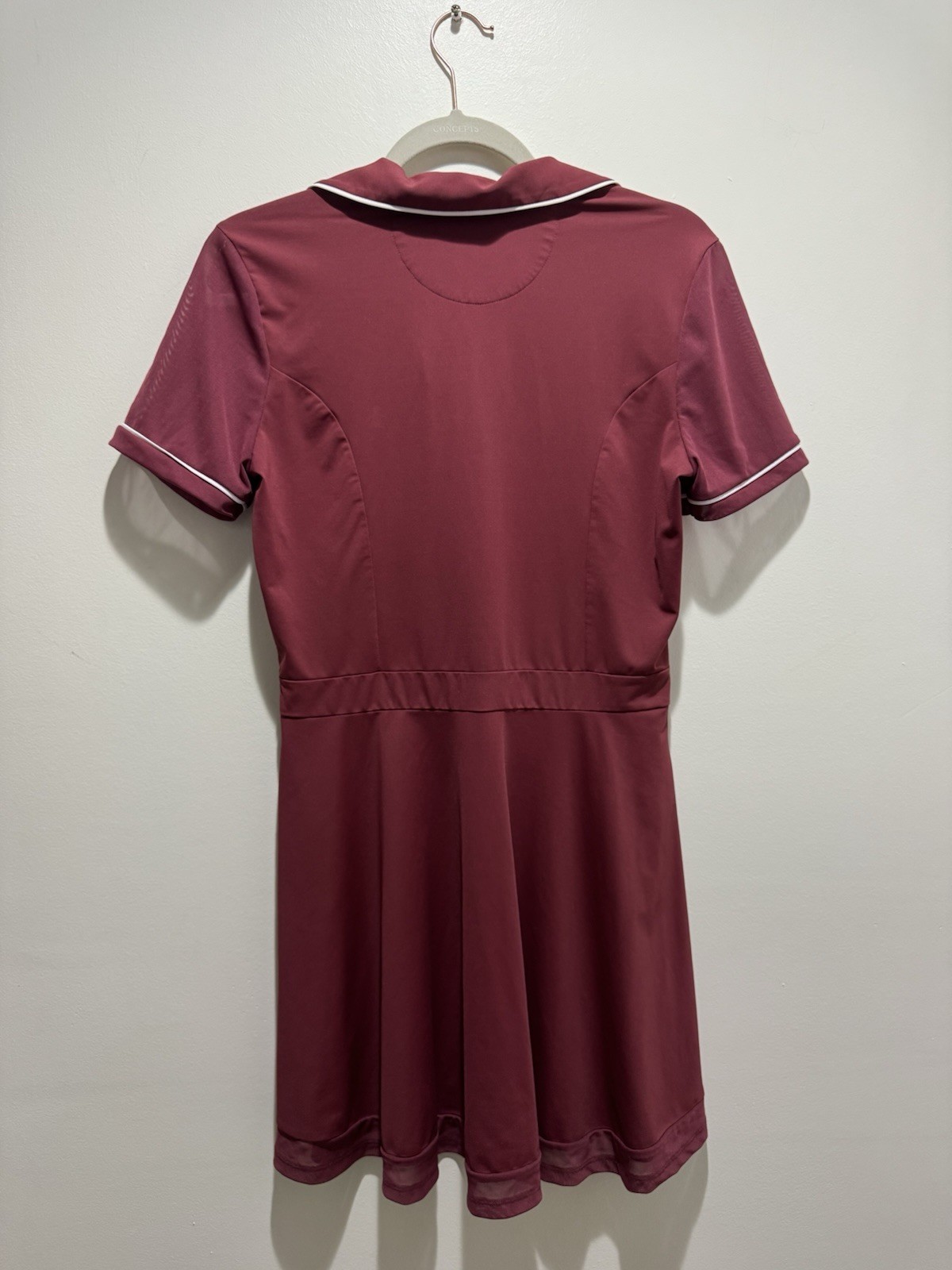 Original Penguin Burgundy Collared Golf Dress Performance Polo Tennis Dress S