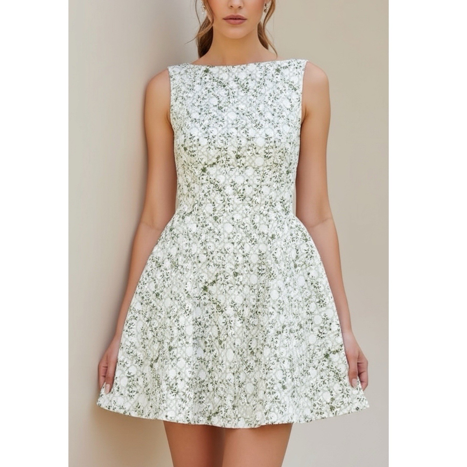 $198 NWT HILL HOUSE Sutton Dress, Basketweave Vine Sand, XL