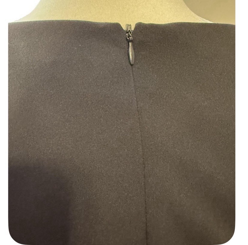 Lauren Ralph Lauren Black Solid Sheath Dress V-Neck Ruffle Flared 3/4 Sleeve 4