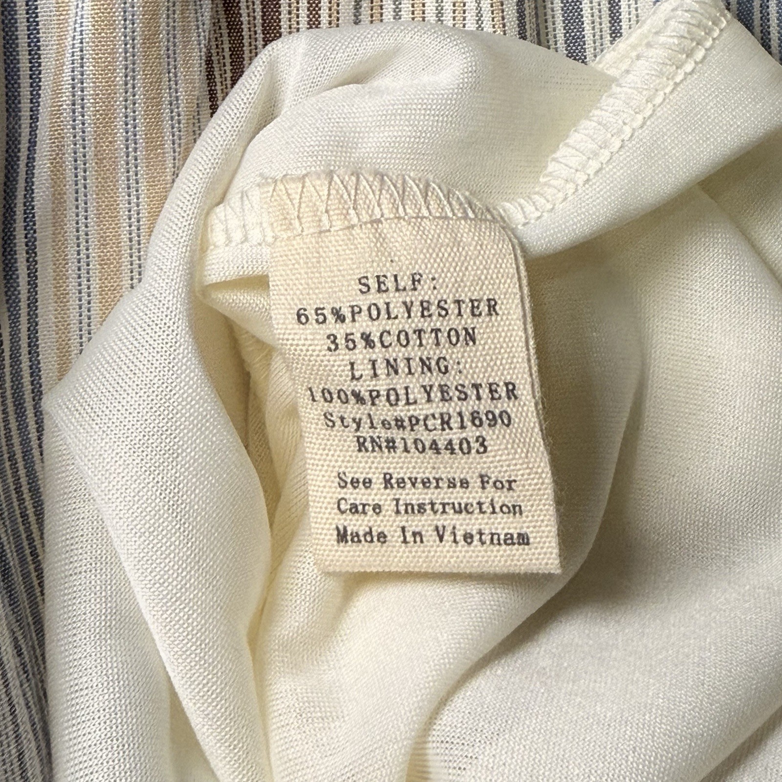 Perch By Blu Pepper Multicolor Striped Babydoll Dress Size XL Lined