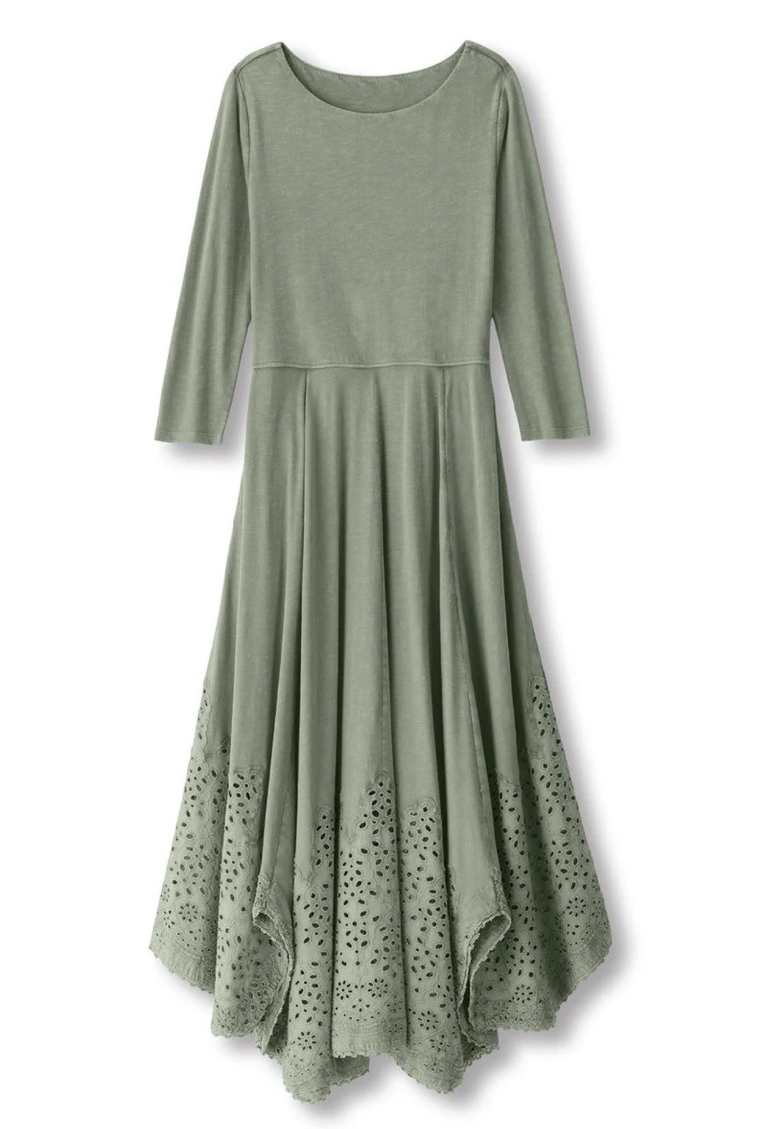 Soft Surroundings $129 Basil Green Casablanca Dress Sz 3X 22 24 EUC Worn Once