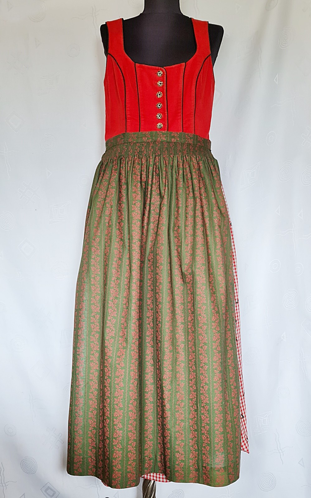 DRESS VINTAGE SALZBURGER TRACHTEN TYROL OKTOBERFEST DIRNDL WOMENS US 12 EU 40