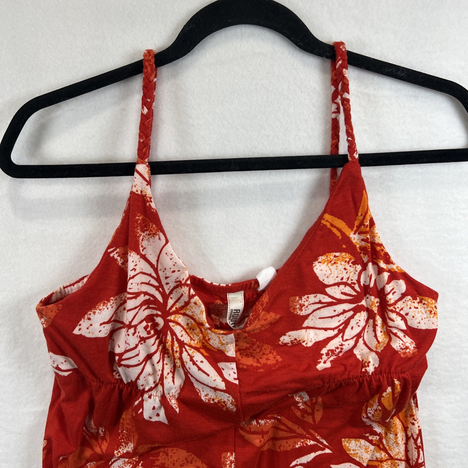 ROUTE 66 Sleeveless Hi Low Red Floral Print Dress-Size Large (rare)