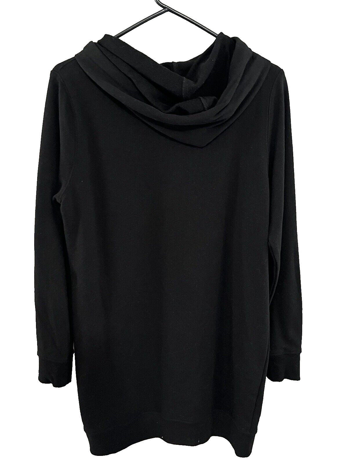 Calvin Klein Jeans Black Monogram Sweatshirt Hoodie Dress Sz L