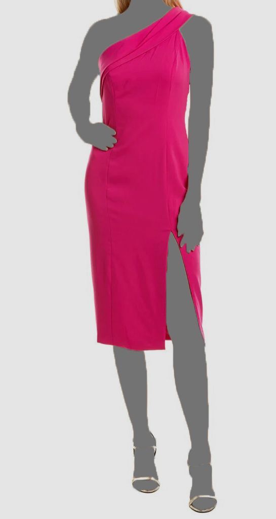 $350 Jay Godfrey Women’s Pink Sloan One-Shoulder Cocktail Dress Size 10