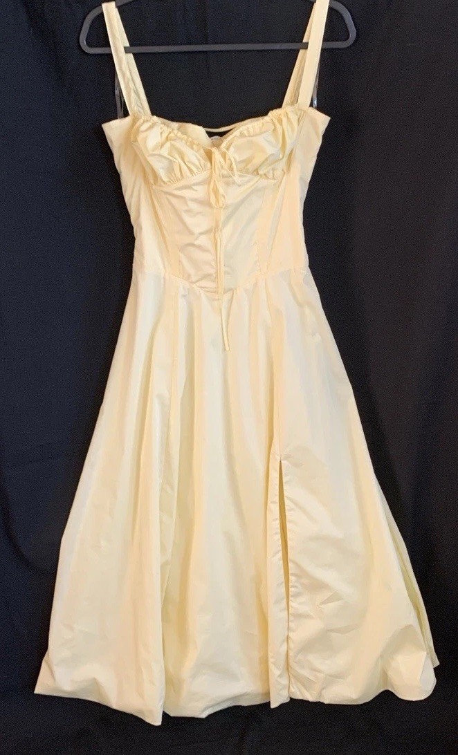 House Of Cb ‘Carmen’ Buttercup Bustier Corset Bodice Yellow Sundress -Size MP
