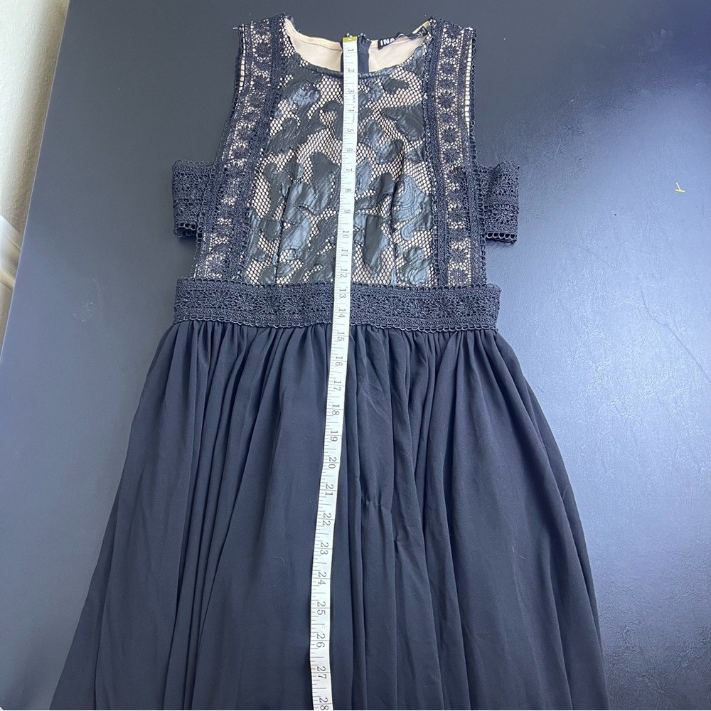 Ina Black Cut Out High Low Lace Cocktail Dress Formal Tutu Gothbabe Witchy Small