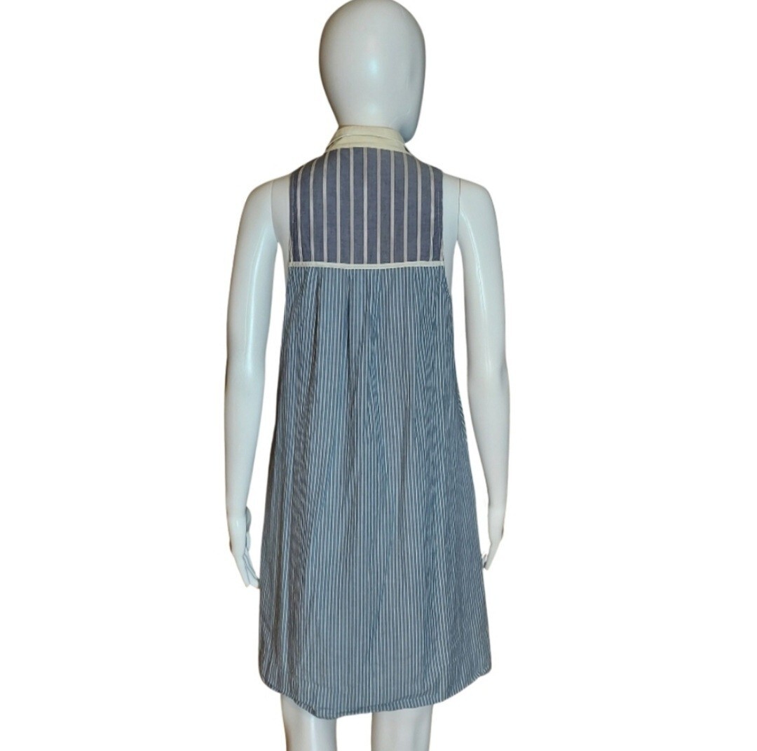 Rag & Bone Sleeveless Hidden Button Striped Shirt Dress With Pockets Size XS