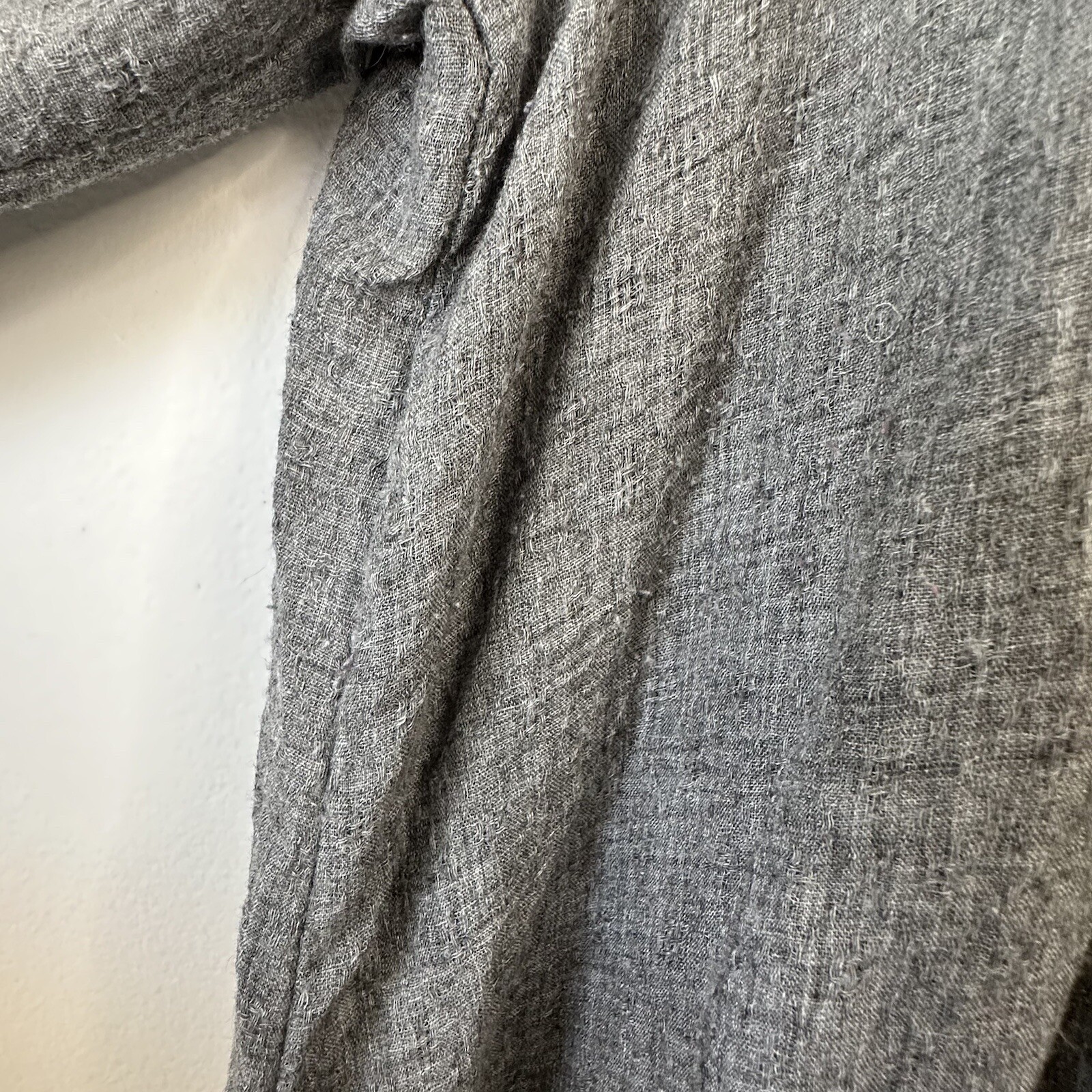 Indigo Soul Tunic Dress Gray Embroidered Boho Indie Knee Length Women Sz Medium