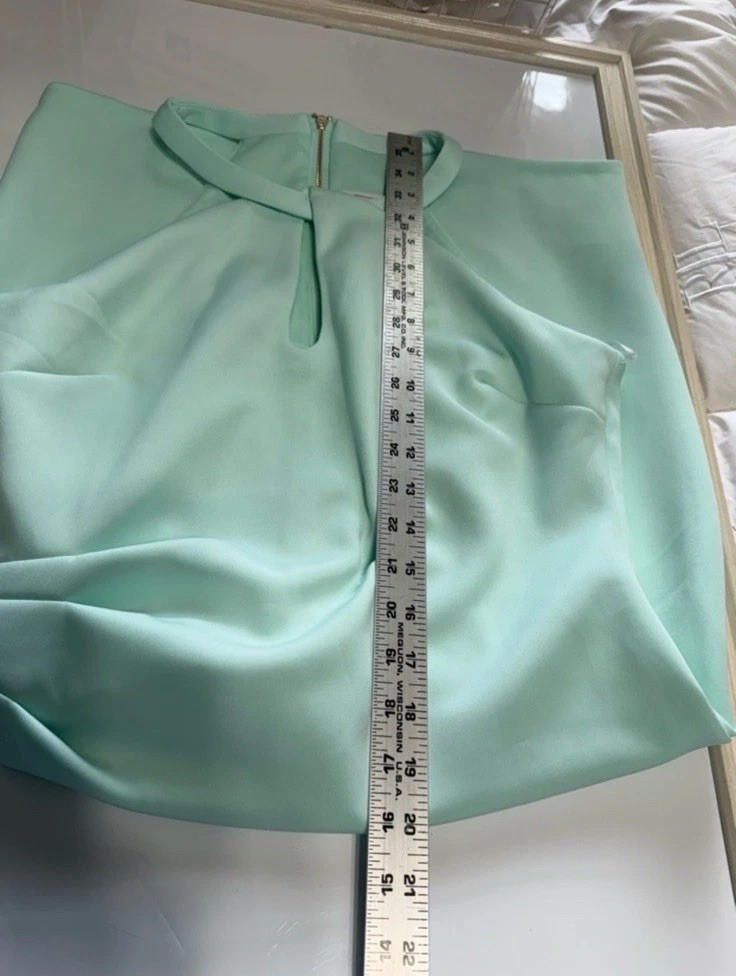 SIENA Mint Green Halter Neck Ruched Bodycon Mini Dress Size 12 NWT