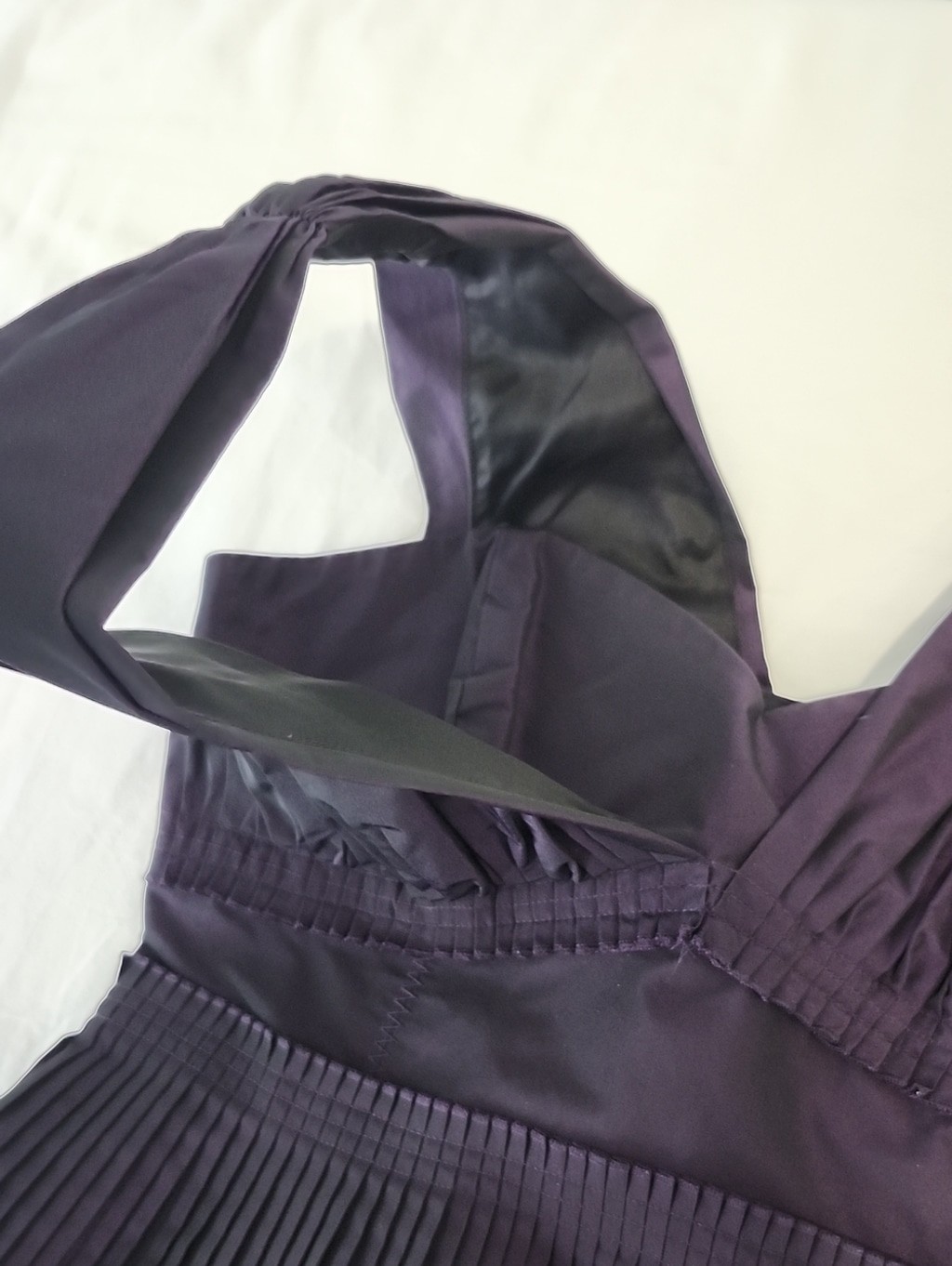 BCBGeneration Womens Poly Taffeta Iridescent Purple Pleated Short Dress Size 12