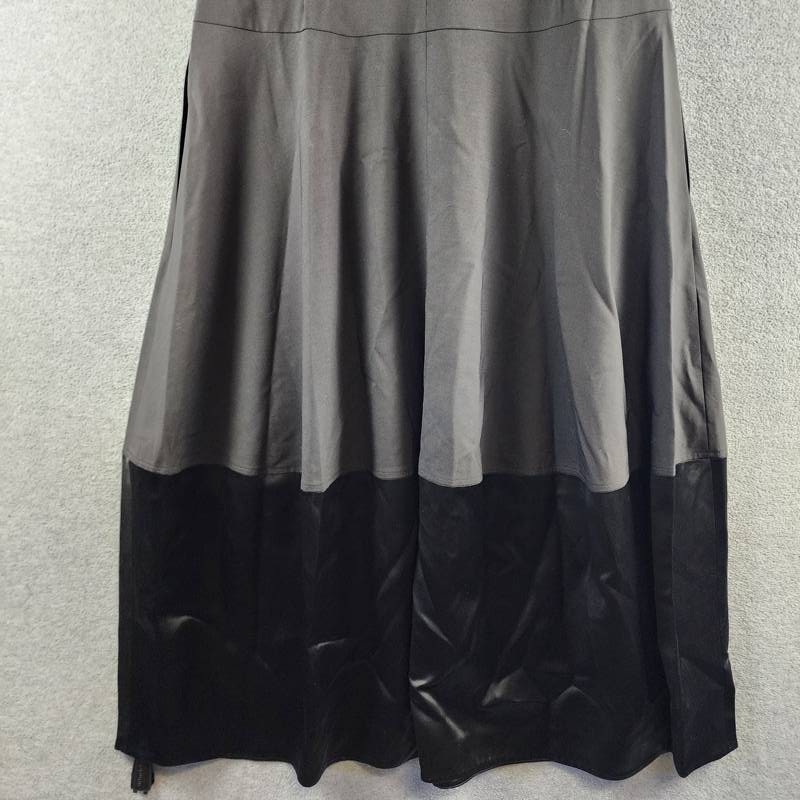 CO Plunging Sleeveless Wool Blend MIDI Bubble Dress Women’s M Black Zip Closure