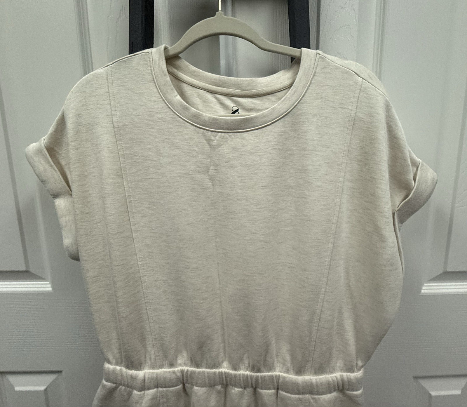 Lou & Grey Heathered Scubasoft Mini Pocket Dress Sz Large Athleisure Travel