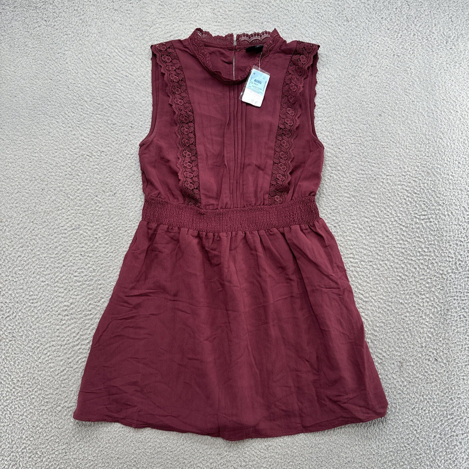 Sweet Wanderer Women’s Maroon Sleeveless Midi Elastic Waist Dress in Size XL NEW