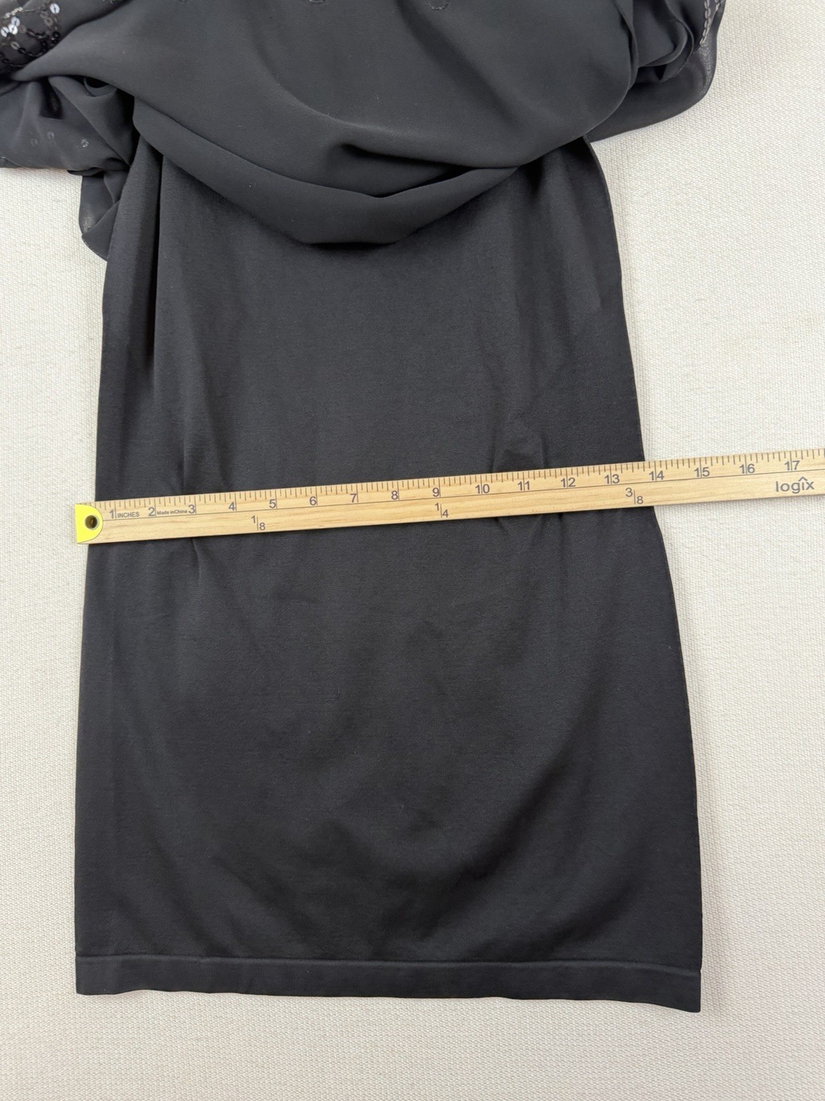 Studio M Black Spaghetti Strap Cocktail Dress Size XS Shell 100% Silk Classic