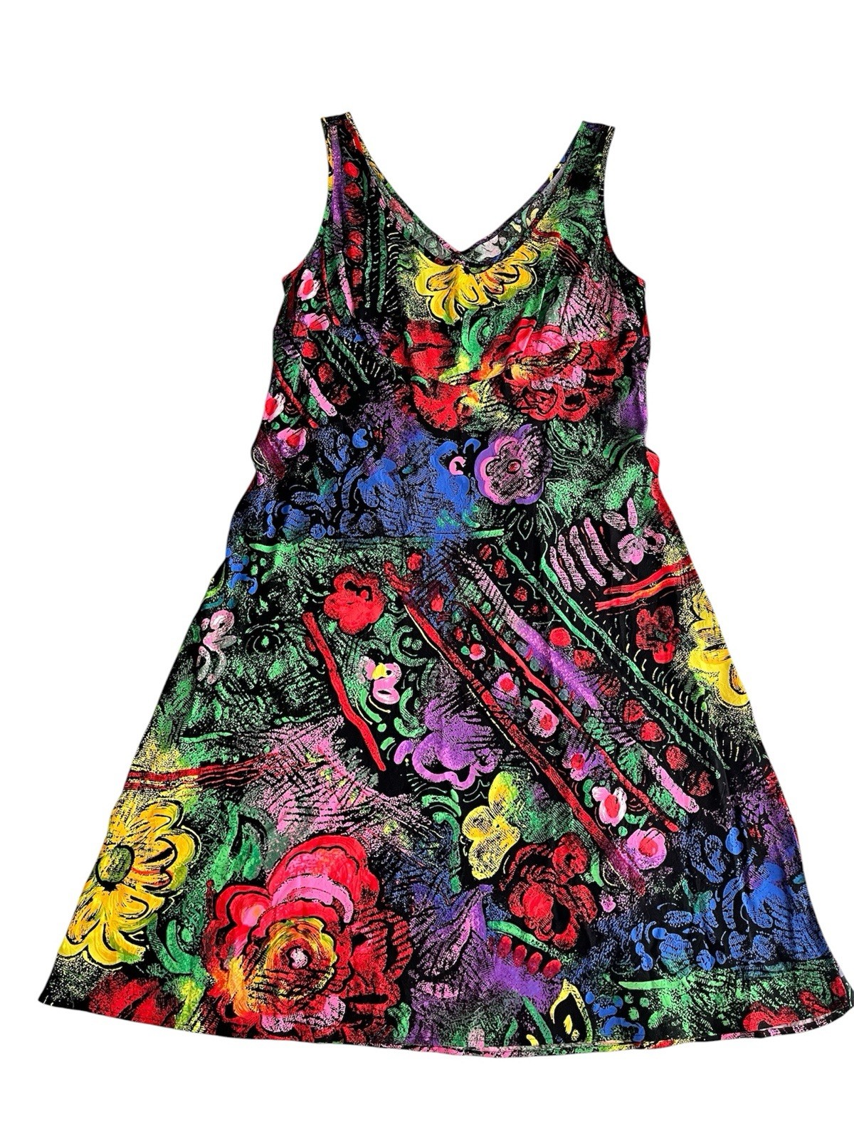 Jams World Fine Florentine Dress XL NWT Made In Hawaii Rayon Floral Art