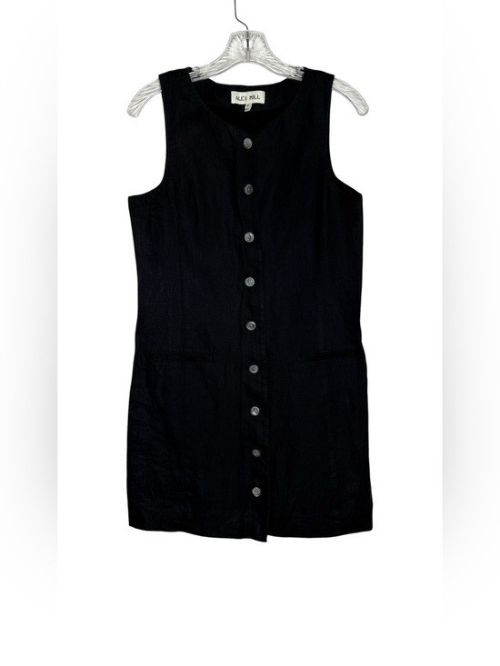 Alex Mill Navy Linen Button Front Shift Dress Size S