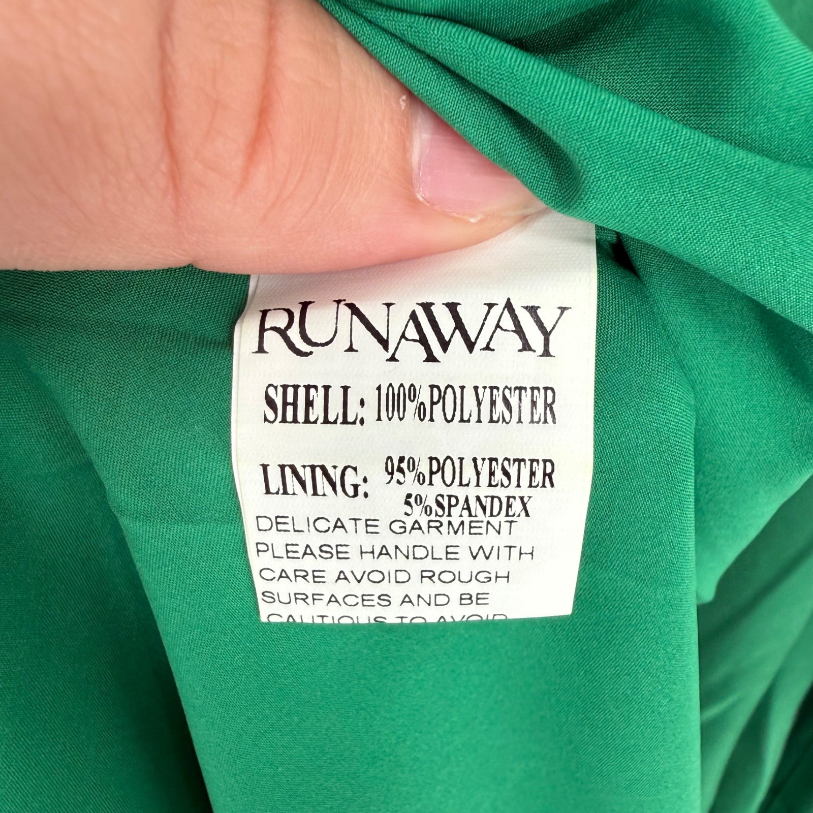 RUNAWAY THE LABEL RAELYN MAXI DRESS EMERALD GREEN SATIN OPEN BACK MEDIUM NWT
