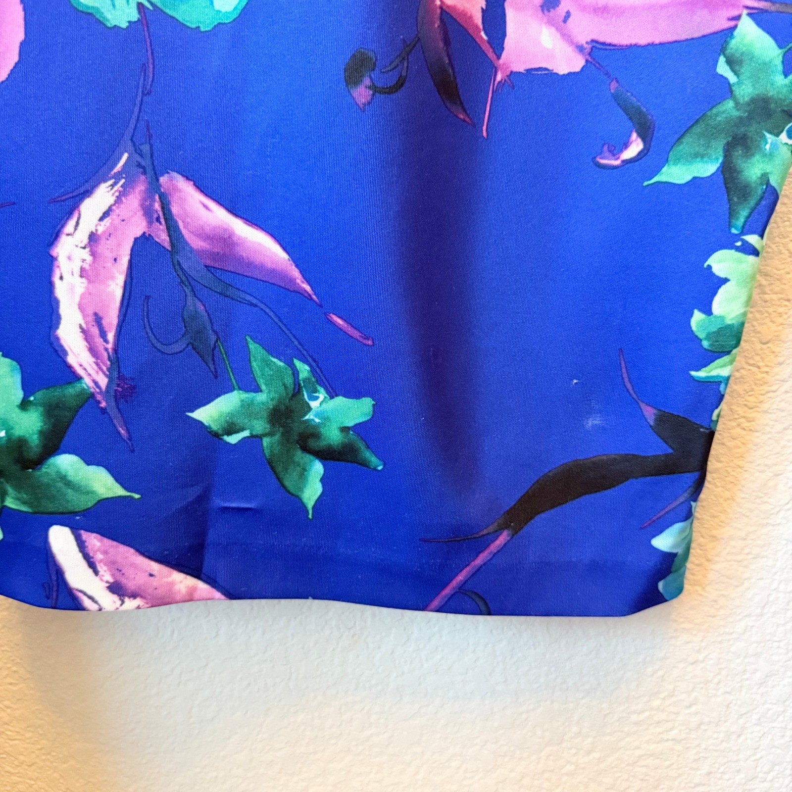 Alexia Admor Sheath Midi Dress Floral Blue Purple Womens S NWOT Cocktail
