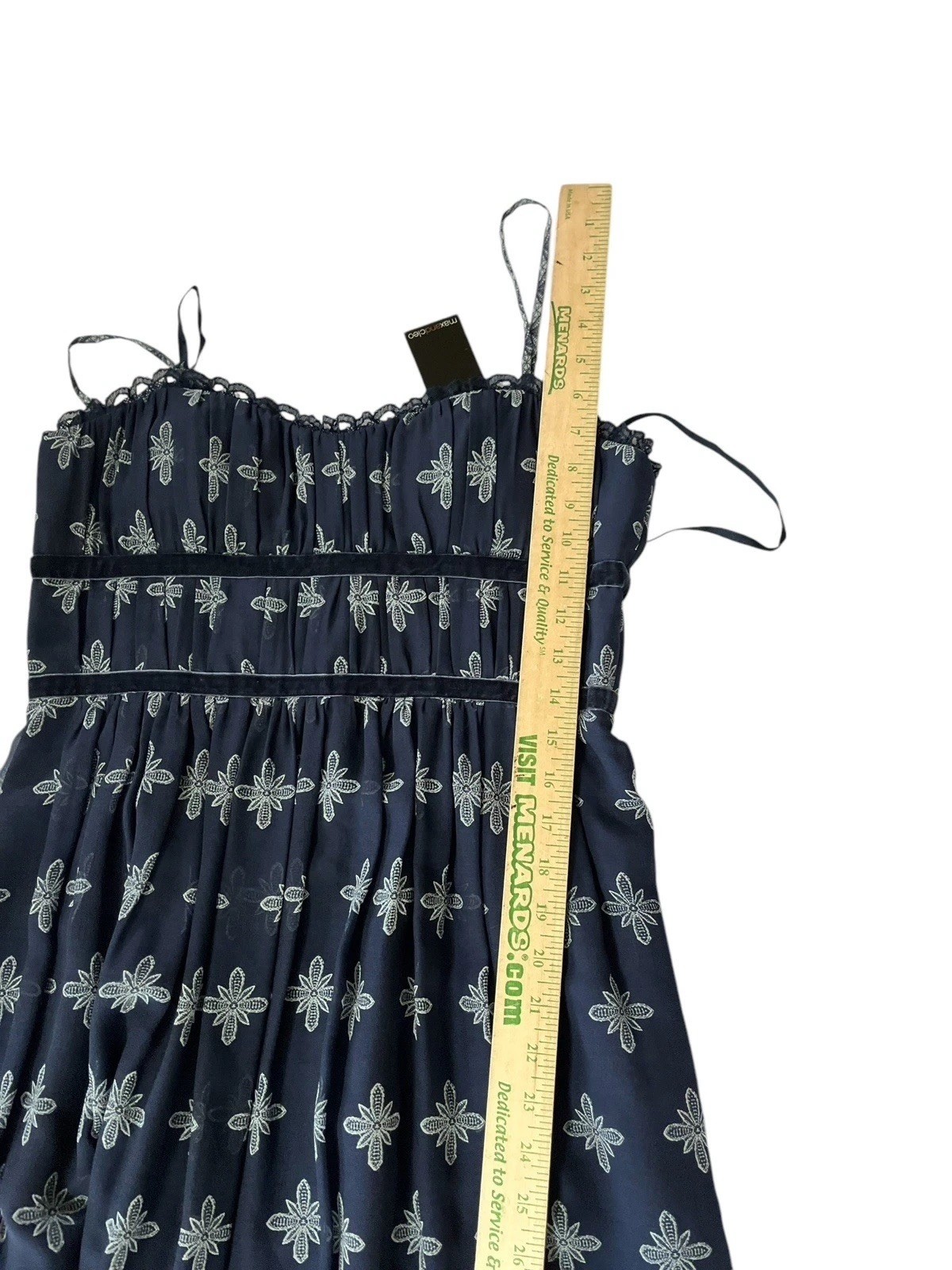 New Max & Cleo Boho Print Silk Dress 10 Sweetheart Neck Blue Sleeveless NWT $138