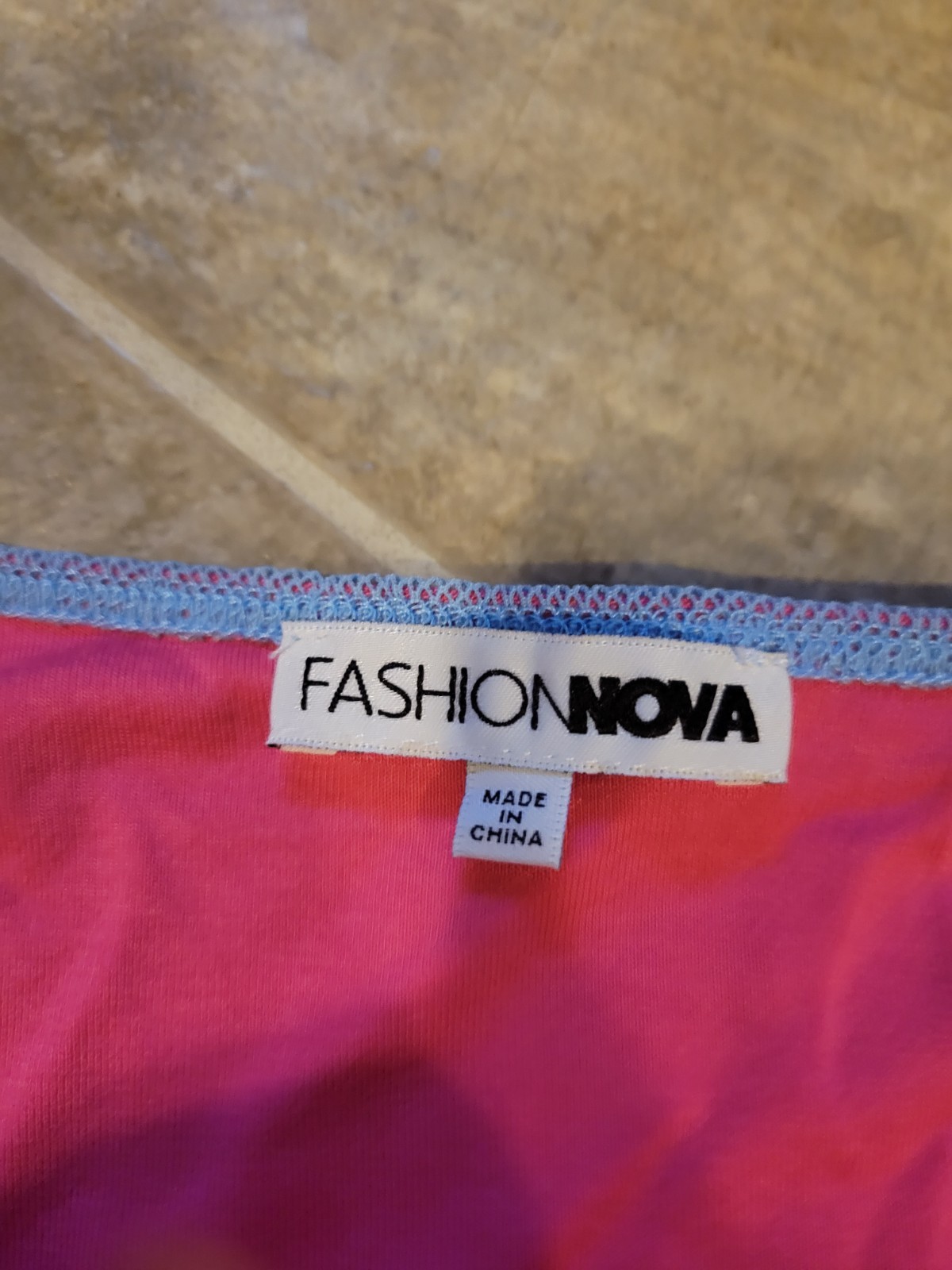 Fashion Nova “Ruched Lace Up” Blue/Combo Mini Dress Women Size 1X