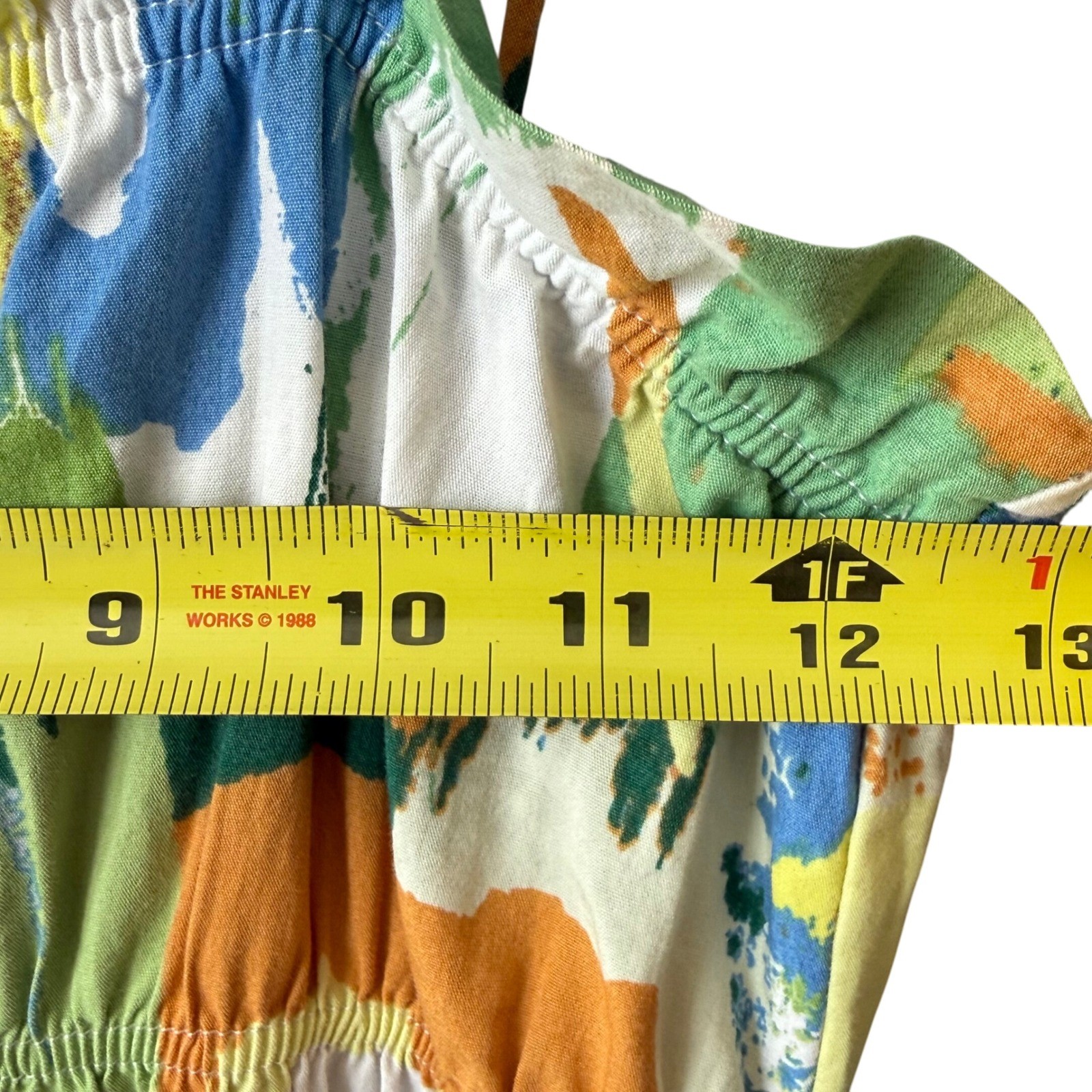 Stradivarius Abstract Paint-Print Smocked Midi Sundress – Size Small