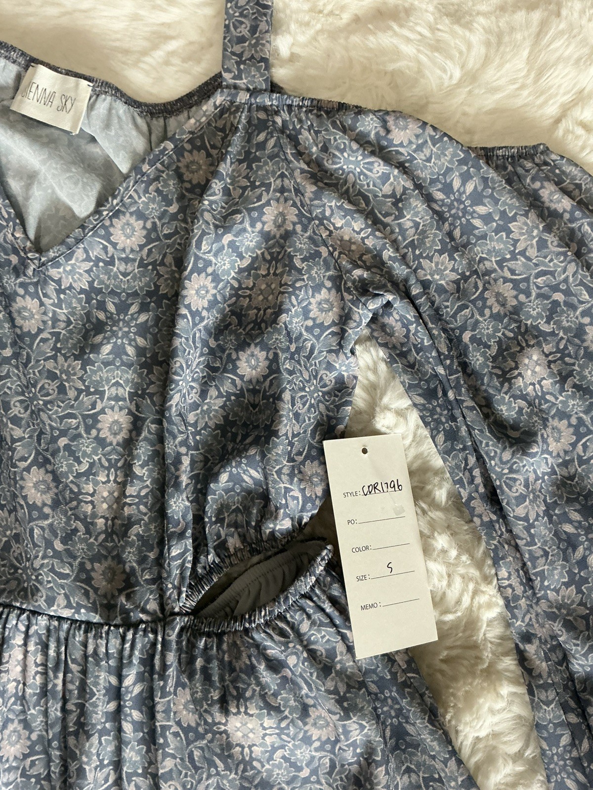Sienna Sky Long Sleeve Casual Floral Dress Waist Size S