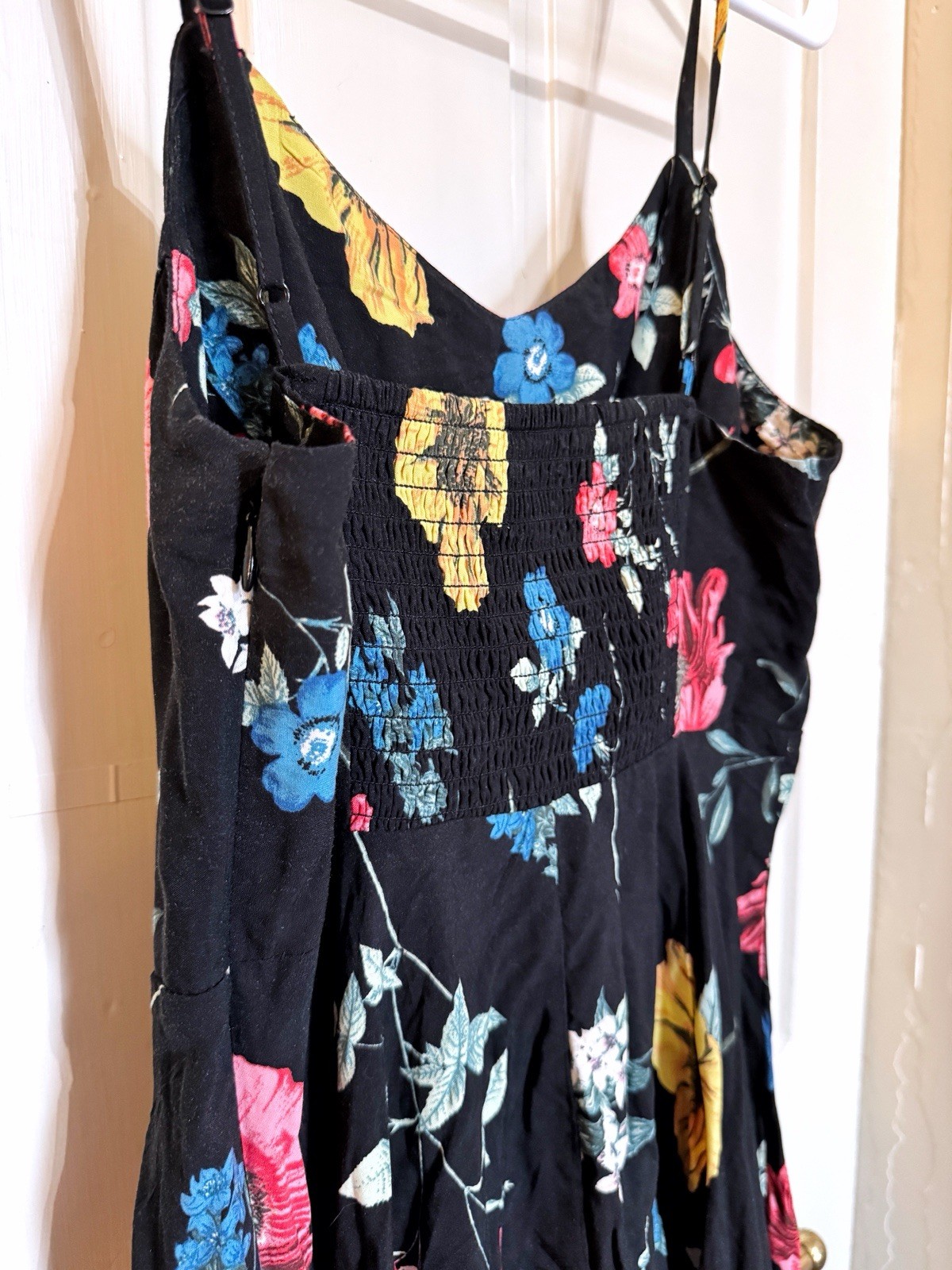 Old Navy Black Floral Summer Dress Strappy Sleeveless Womens S NWT