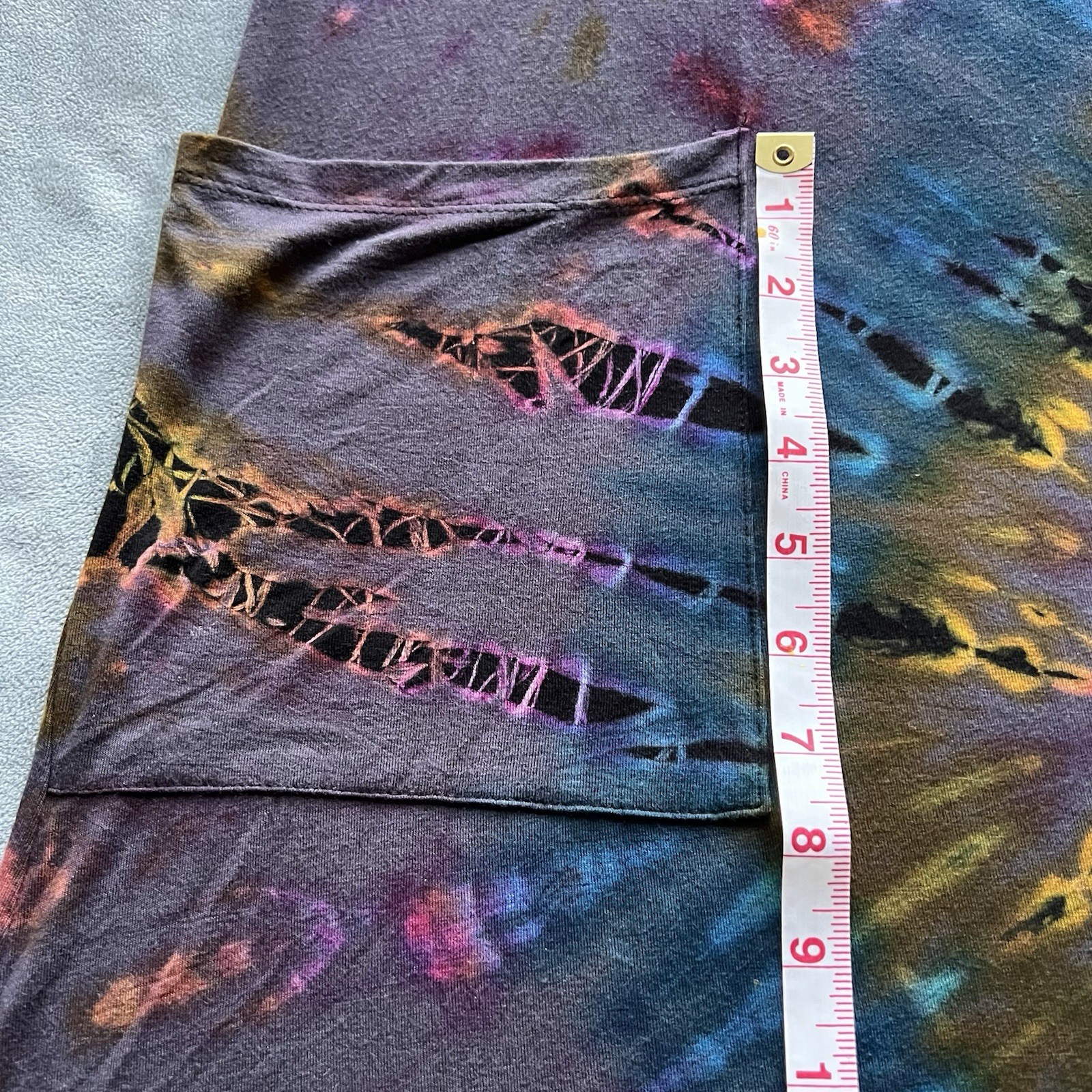 Kathmandu Imports Boho Tie Dye Asymmetric Dress Multicolor Festival Hippie L/XL