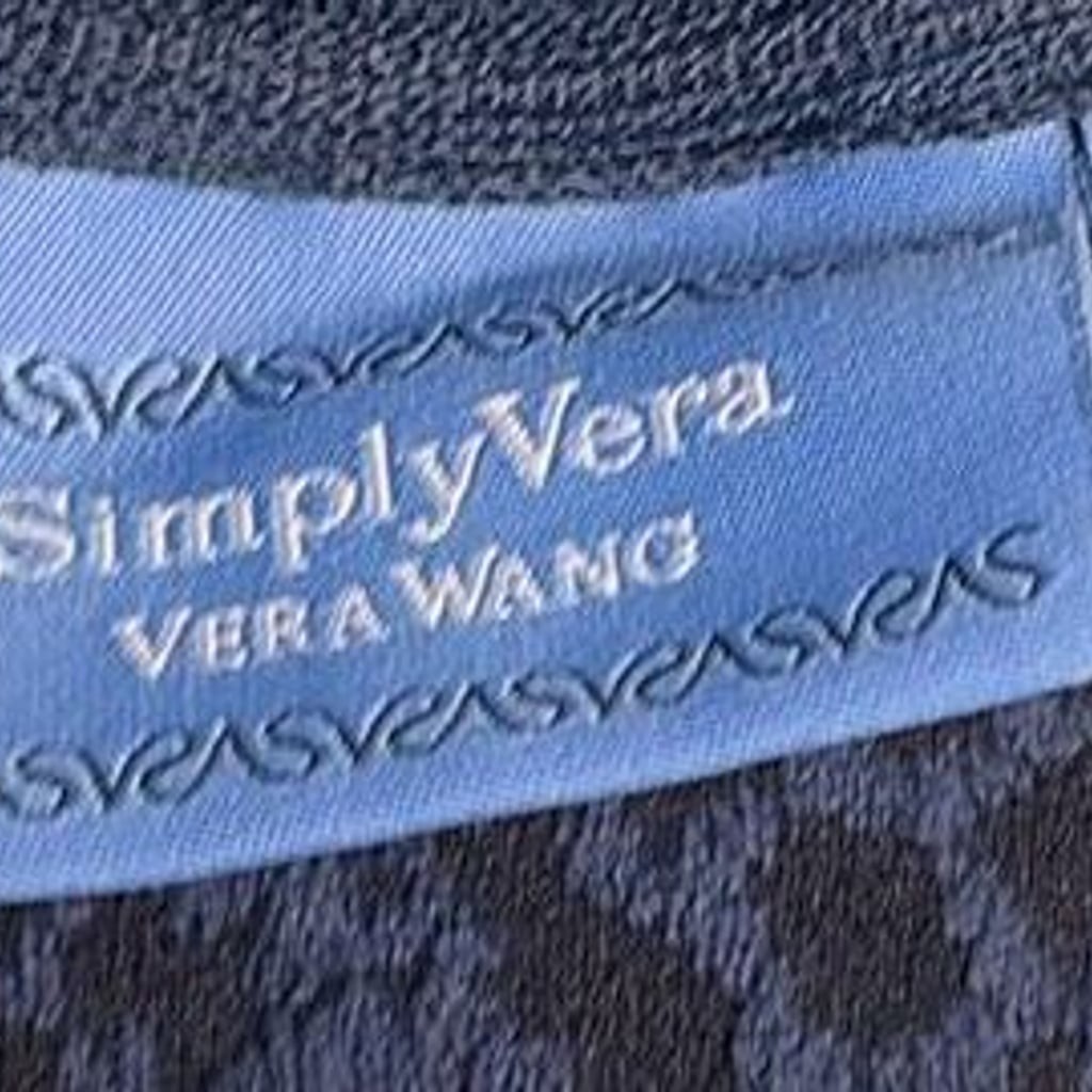 Simply Vera Vera Wang Navy Long Sleeve Textured Knit Mini Dress