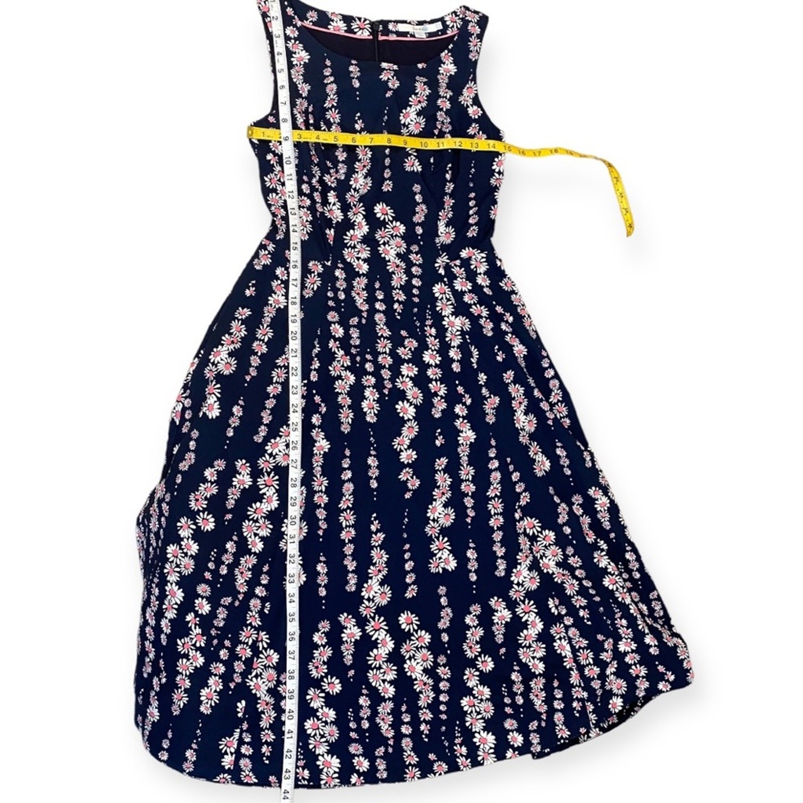 Boden Small Dress Cotton 4 Retro Classic Wedding guest 50s Pinup Cottage Daisies