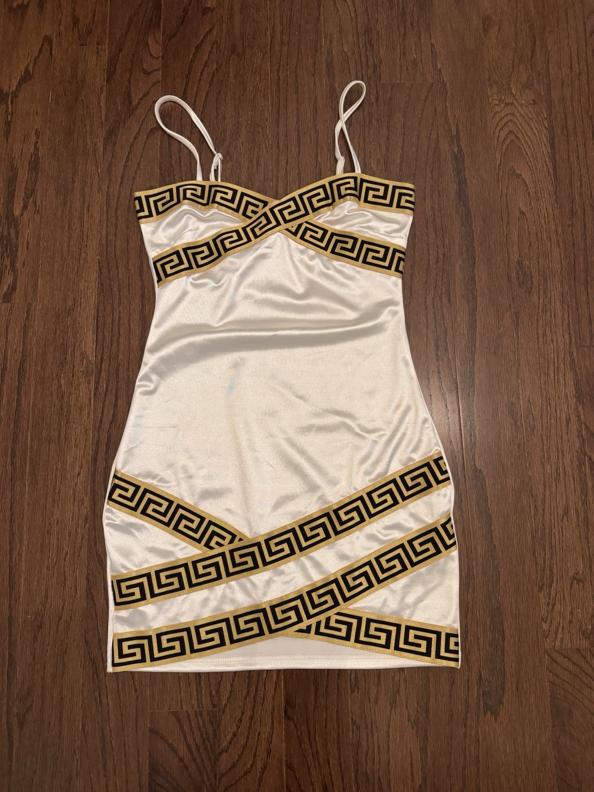Spaghetti Strap Geo Trim Mini Dress/GREEK LIFE/ Small/preppy/party/sorority