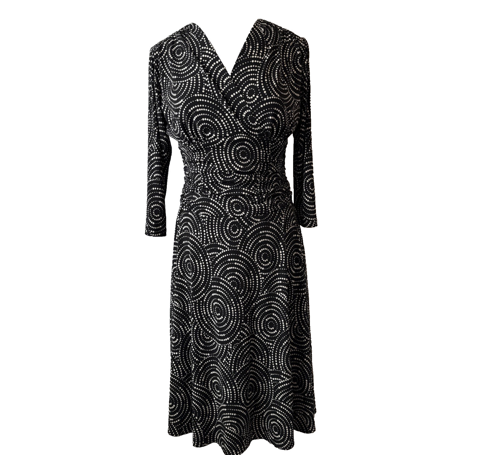Ronnie Nicole Women’s 8 Classic Timeless Slimming Stretch Ruched Wrap Neck Dress