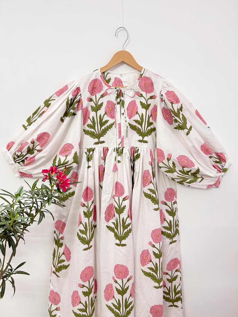 Cotton Block Printed Dress Block Print Dress, Indian Tunics, Hand Printed Dress,