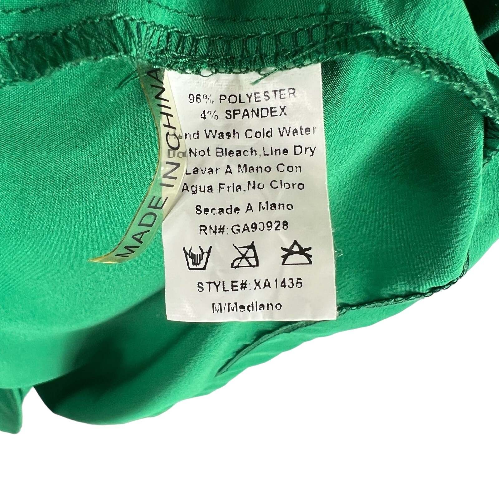 Xtaren Kelly Green Ruffle Collar Sleeveless Dress Pockets Size M Mini