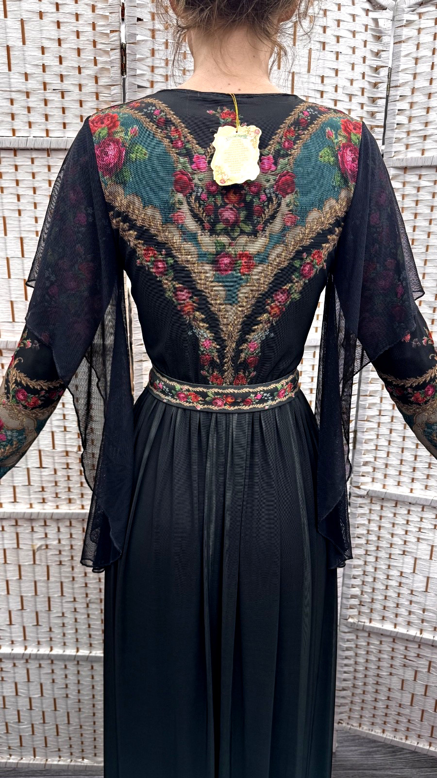 Negrin Elegant Full length Floral dress Size – S – NWT.