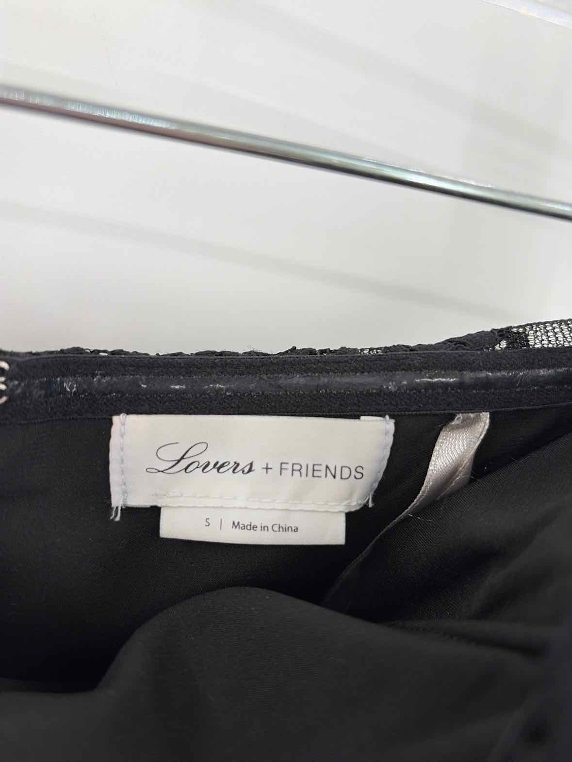 Pre-Owned Lovers + Friends Black Size Small Midi Strapless Dress